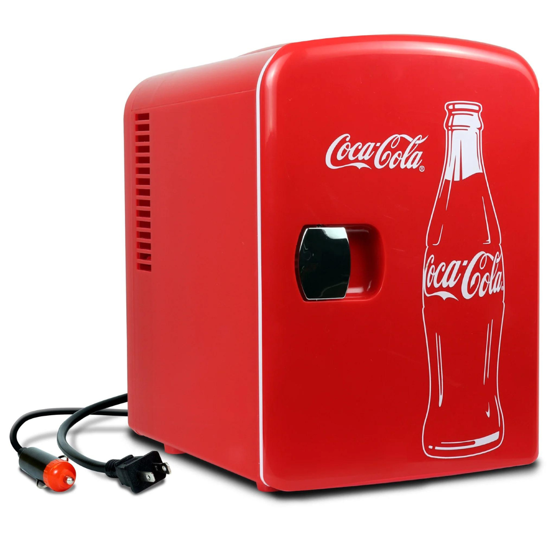 Coca-Cola Portable 6 Can Classic Coke Bottle 4L Mini Fridge