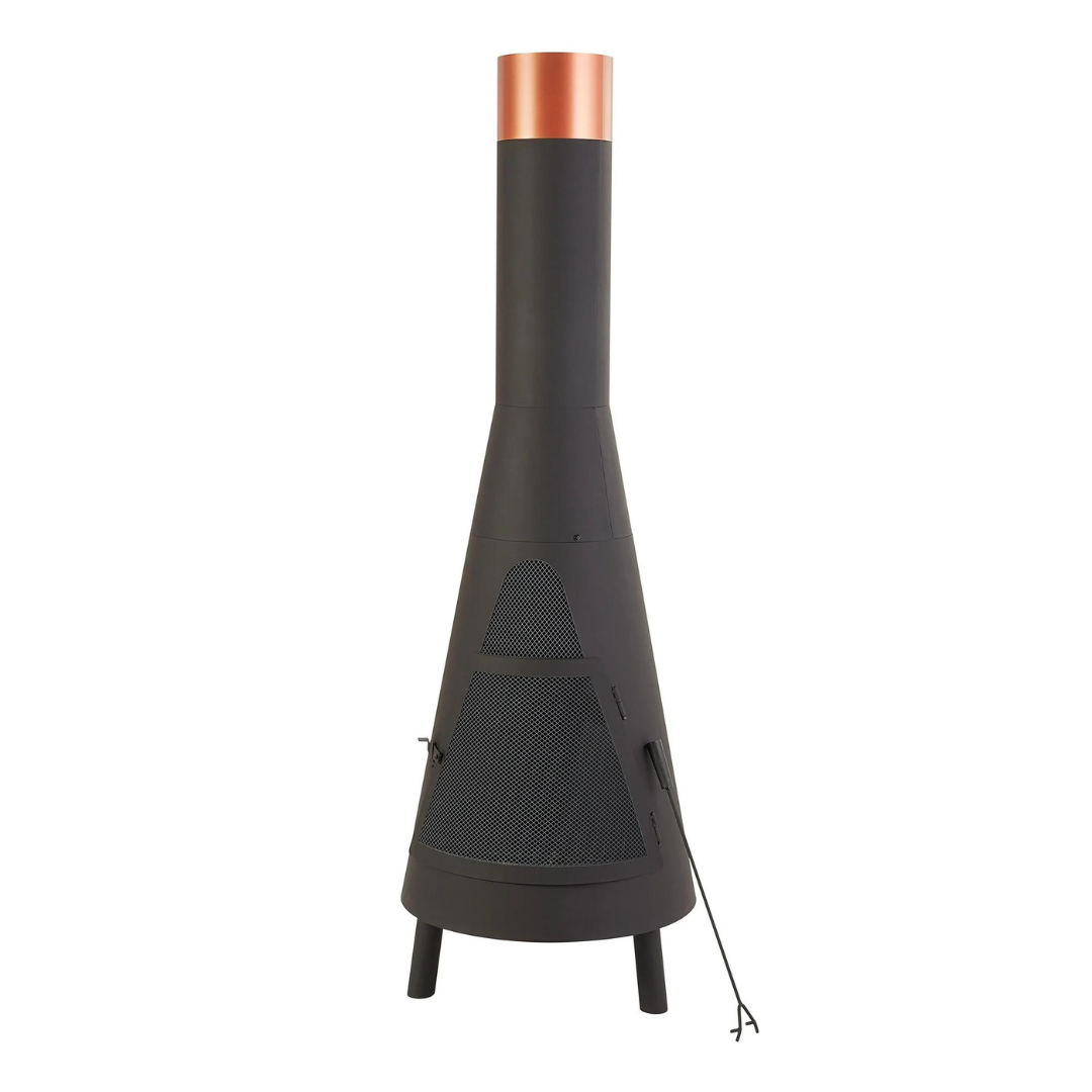 Mainstays 67" Round Powder-Coated-Steel Wood Burning Chiminea