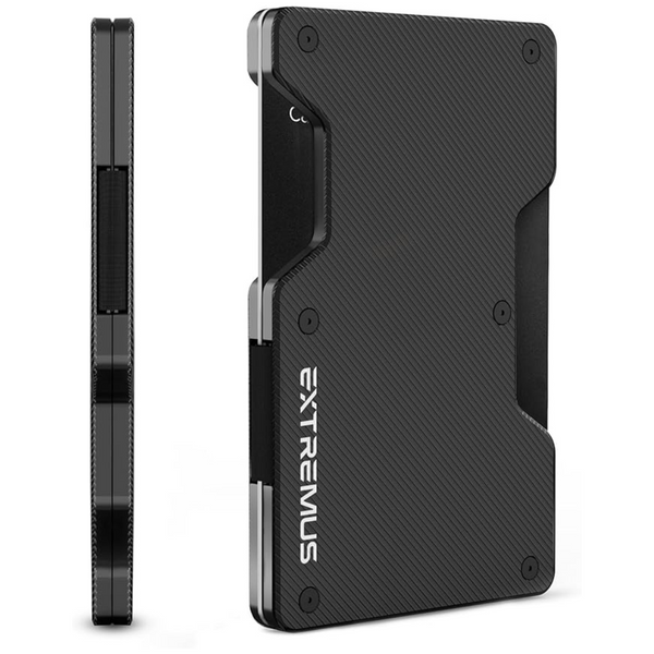 15-Card Slim Tactical RFID-Blocking Minimalist Wallet W/ Money Clip