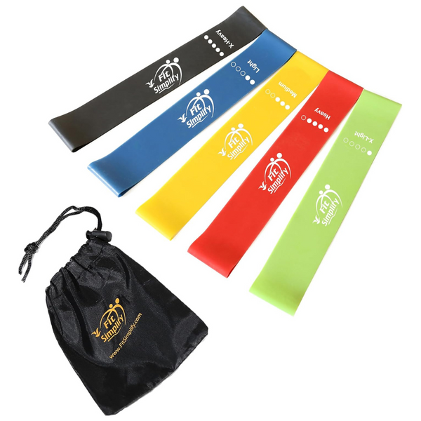 Set Of 5 Fit Simplify Resistance Loop Exercise Bands (Various)