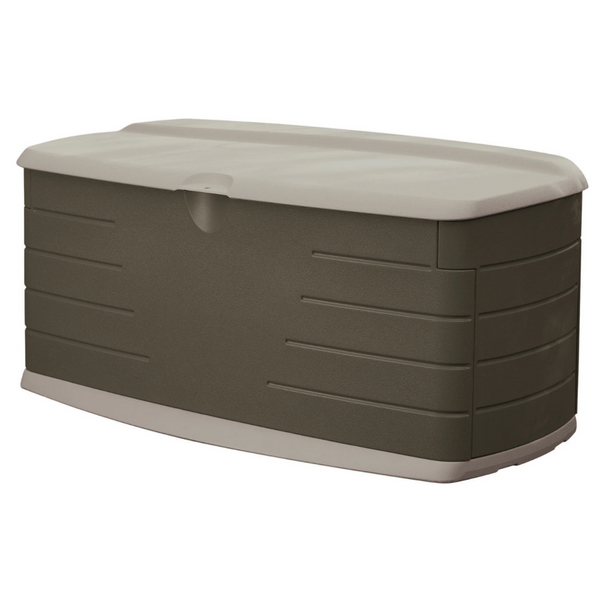 Rubbermaid 90 Gallon Outdoor Large Deck Box With Seat