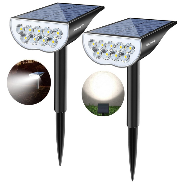 2-Pack Solar Outdoor Waterproof Bright Garden Spotlights (Various)