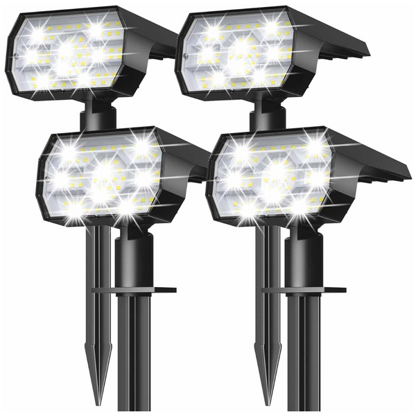 4 Pack IP68 Waterproof 56 LED Garden Spot Solar Lights