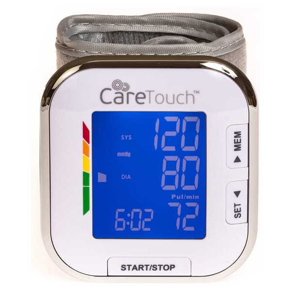 Care Touch Digital Wrist Blood Pressure Monitor W/ Batteries & Pouch