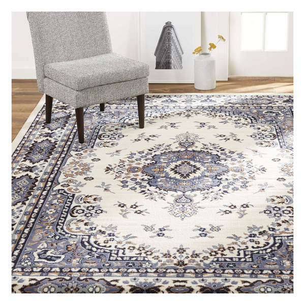 Premium Traditional Medallion Border Area Rug 5'2"x7'4"