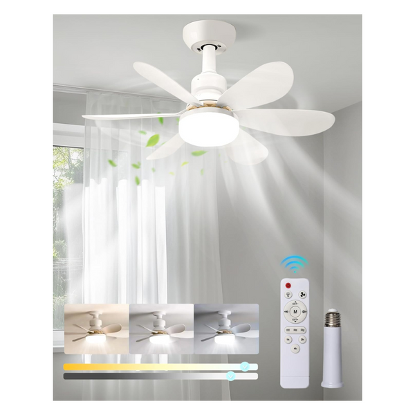 Elenhome 20.5'' 1800 Lumens Screw Lights Socket Ceiling Fans