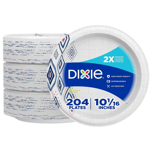 204-Pack Dixie 10 Large Paper Plates