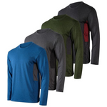 4-Pack Real Essentials Men's Long Sleeve T-Shirt