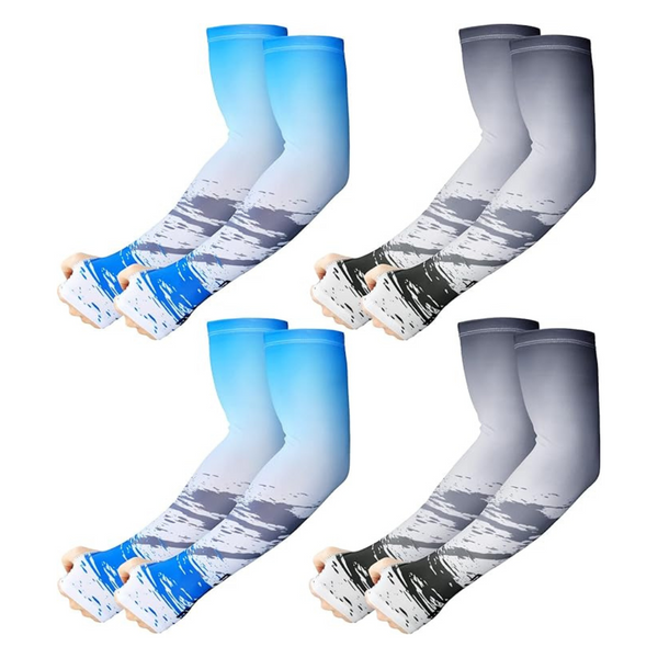 4-Pairs Unisex UV Sun Protection Arm Sleeves