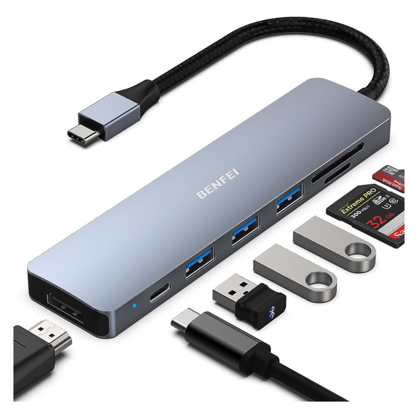 7-in-1 BENFEI USB-C HUB Multiport Adapter With USB-C To HDMI