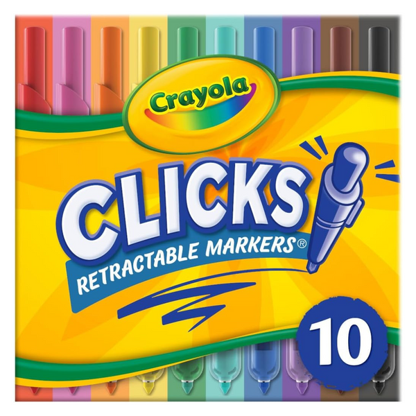 Crayola Clicks Retractable Tip Washable Markers (10 Ct)