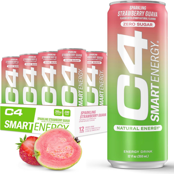 12-Pack Cellucor C4 Strawberry Guava Smart Energy Drink