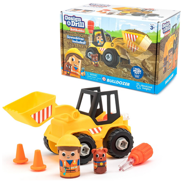 Educational Insights Design & Drill Bolt Buddies Bulldozer Take Apart Toy