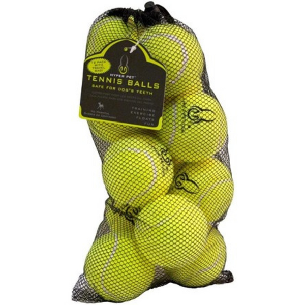 12-Pack Hyper Pet Tennis Balls for Dogs