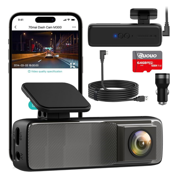 Buouo 2K 1440P Night Vision WiFi Car Dash Camera With App