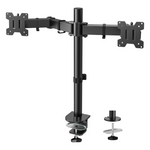 Heavy-Duty Steel Adjustable Dual Monitor Mount Arm For 13-32"Screens