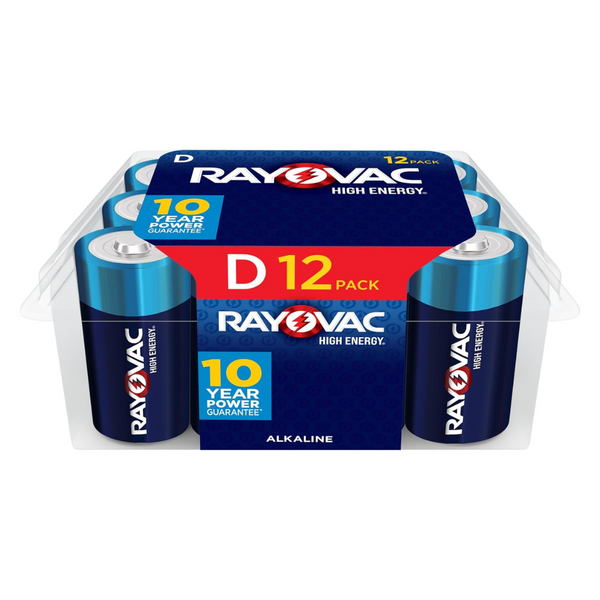 12-Count Rayovac Alkaline D Cell Batteries