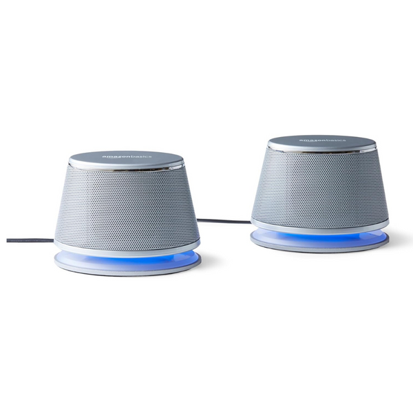 Amazon Basics USB-Powered PC Computer Speakers With Dynamic Sound