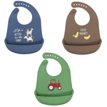 Hudson Baby Unisex Baby Silicone Bibs