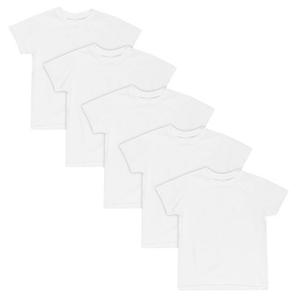 Hanes Boys Ecosmart Short Sleeve Crew Neck T-Shirt 5-Pack