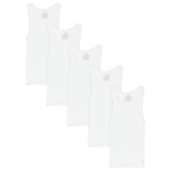 Hanes boys Ecosmart Cotton Tank Undershirt 5-Pack