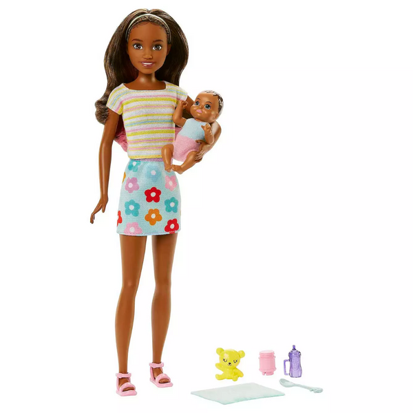 Barbie Babysitters, Inc. Skipper Doll With Baby Figure & Accessories