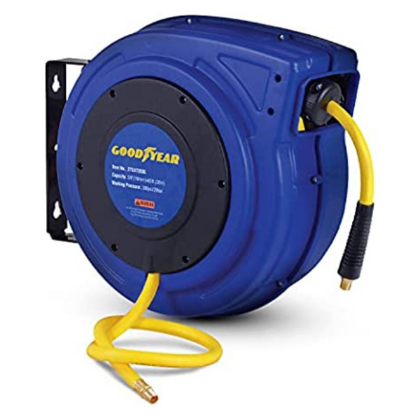 Goodyear 3/8" x 65' Feet Premium Flex Hybrid Polymer Air Hose Reel