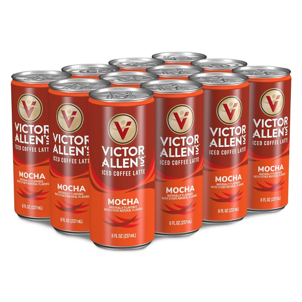 12-Pack Victor Allen's Coffee Mocha Iced Canned Coffee Latte, 8oz