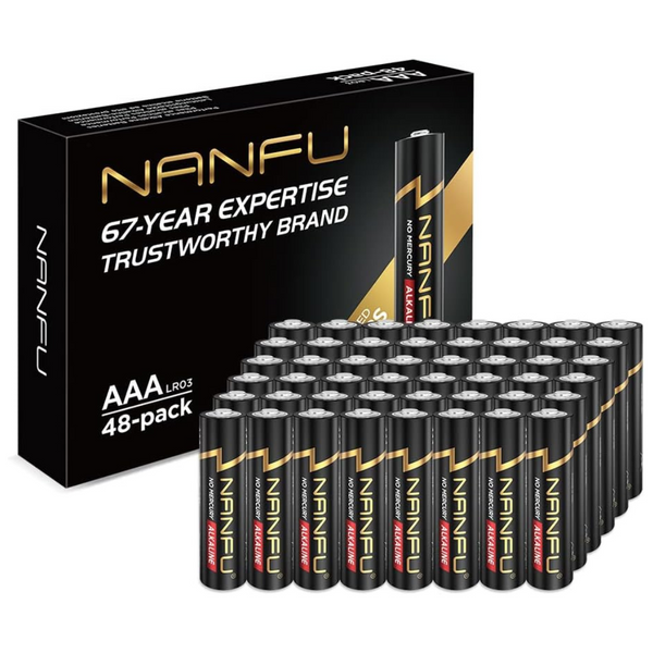 48-Count Nanfu High Performance AAA Alkaline Batteries