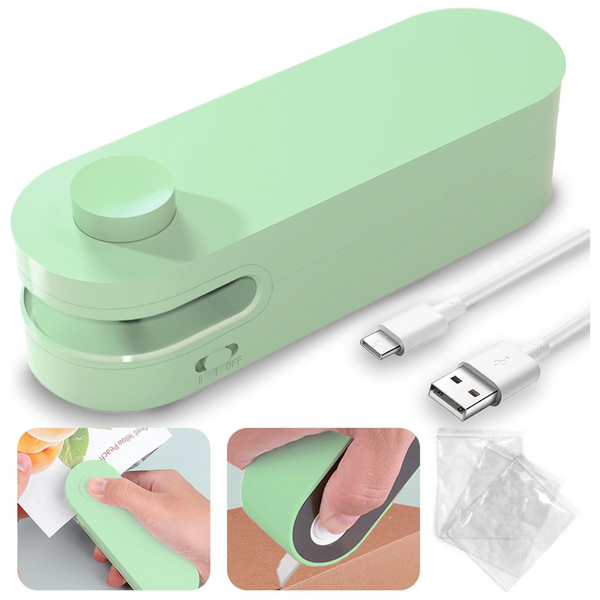 2-In-1 Rechargeable Mini Bag Heat Sealer And Cutter