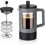 Portable 4-Level Filtration Systems French Press Coffee Maker, 21 Oz