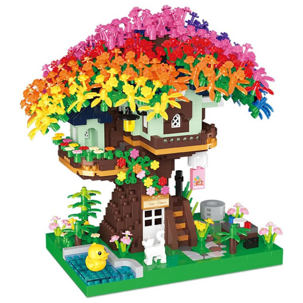 MindBox Micro-Particle Rainbow Tree Building Block Set (1528-Piece)