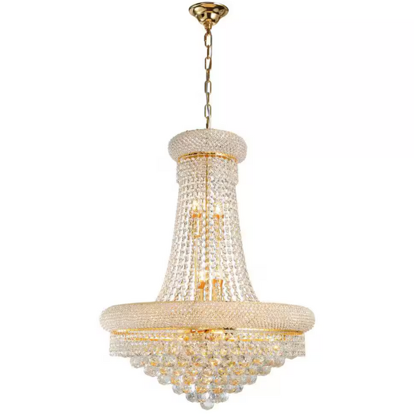 Yuyi 13-Light Gold Empire Crystal Luxury Chandelier Ceiling Light