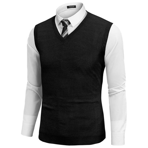 Men's V Neck Casual Sleeveless Sweater Vest