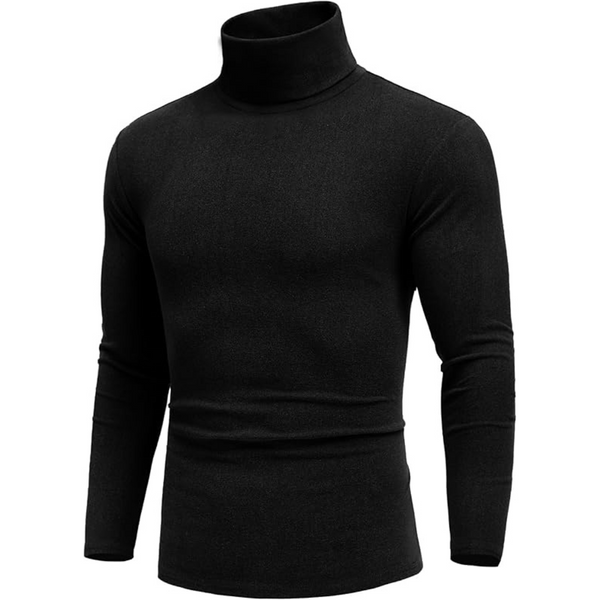 Men's High Neck Slim Fit Pullover Shirts