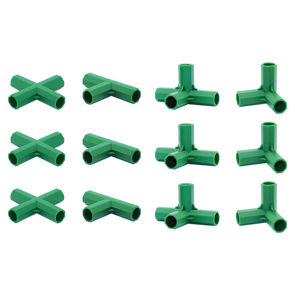 12-Piece Bykswil 16mm Heavy Duty Greenhouse Frame Connectors