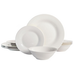 Gibson Home Zen Buffet Round 12 Piece Porcelain Dinnerware Set