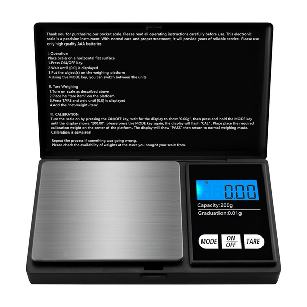 Qicyfeus 200g/0.01g Accuracy Gram And Ounces Digital Small Scale