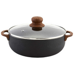 IMUSA 4.4 Quart Stone Caldero With Woodlook Handles & Knob