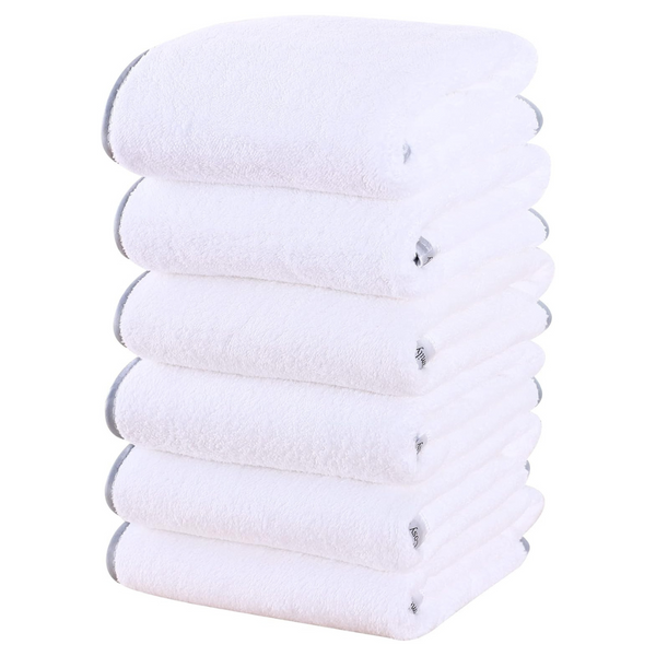 6-Pack Ultra Soft Microfiber Absorbent Hand Towel Set ( 16"x 28")