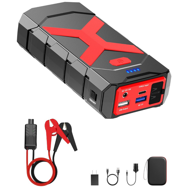 BooKoo 12V 2000A Portable Battery Pack W/Jump Cables