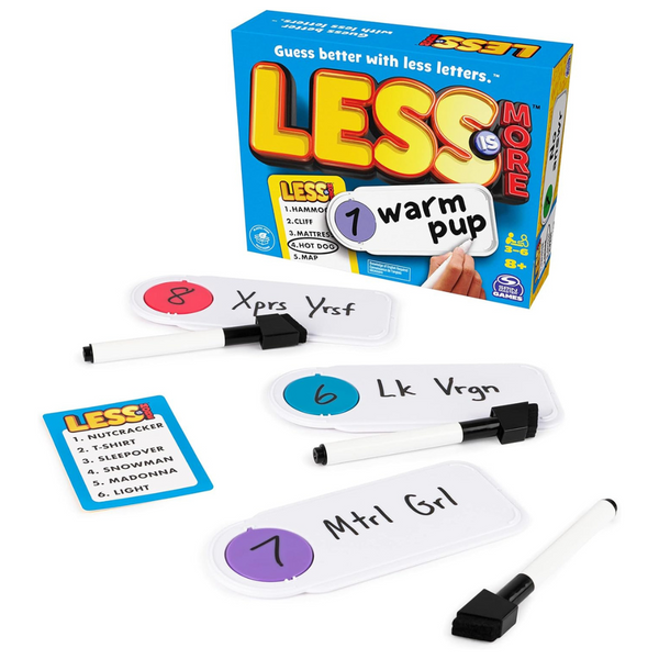 Spin Master Games Less Is More Fun Word Letter Card Game