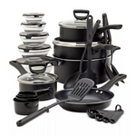 32-Piece Basic Essentials Nonstick Aluminum Cookware Set