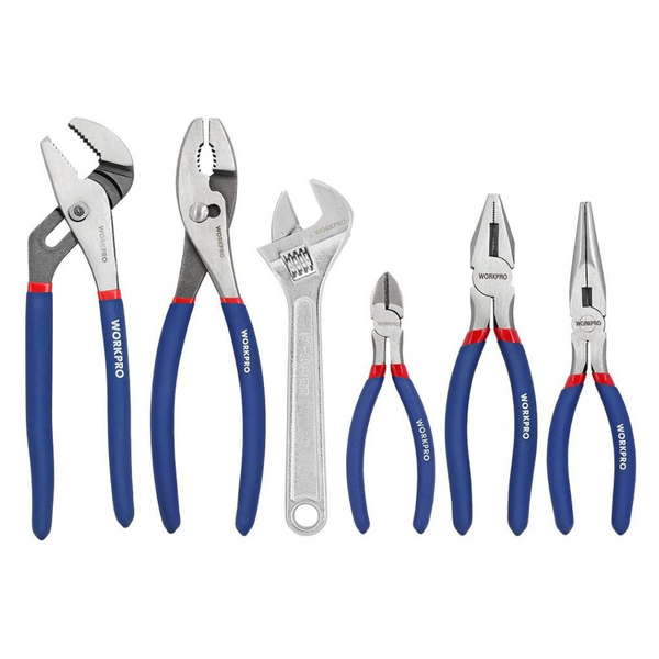 6-Piece WORKPRO Large Pliers & Wrench Set (W001329A)