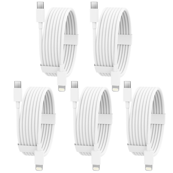 5-Pack iGenjun 6ft Apple MFi Certified Lightning To USB-C Cable