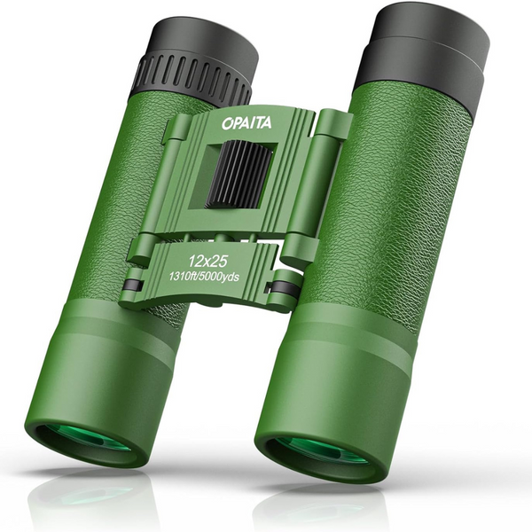 12X25 High Powered Compact Small Folding Binocular