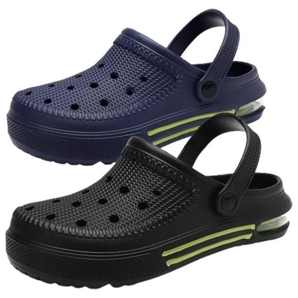 2 Pairs Unisex Slip-On Arch Support Garden Clogs Shoes