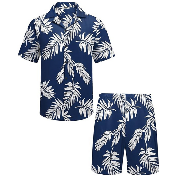 Men's Summer Beach Hawaiian Two Piece Casual Summer Beach Set