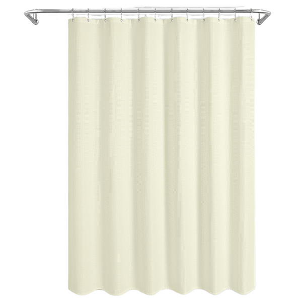 MitoVilla Modern Fabric Cream Shower Curtains (72" x 72")