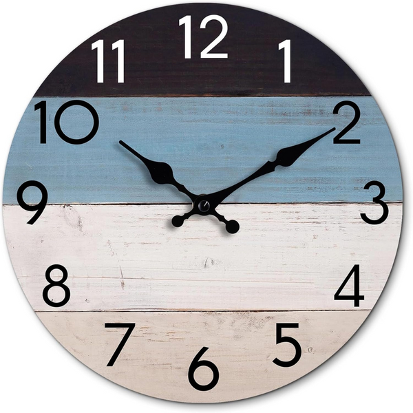 Silent Non-Ticking Beach Style Wall Clock